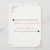 Elegante florale Hochzeitskarte mit Foto Einladung (Rückseite)