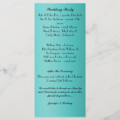 Elegante florale Hochzeitskarte Programm (Rückseite)