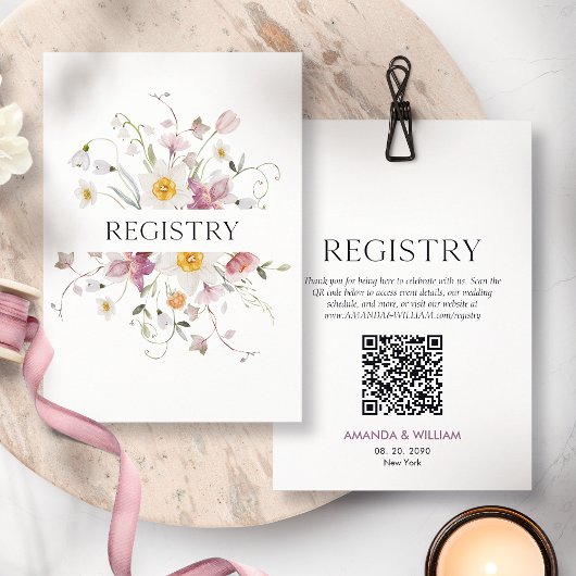 Elegante florale Hochzeitskarte RSVP Karte