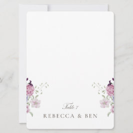 Elegante Florale Hochzeitsplatzkarte – Personalisi