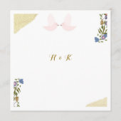 Elegante Florale Hochzeitsprogrammkarte Programm (Rückseite)