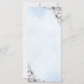 Elegante Florale Hochzeitsprogrammvorlage (Rückseite)