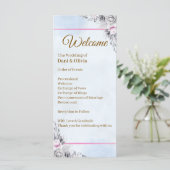 Elegante Florale Hochzeitsprogrammvorlage (Stehend Vorderseite)