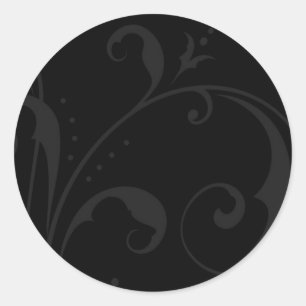 Elegante florale Hochzeitsticker Runder Aufkleber