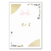 Elegante Florale Hochzeitstisch-Nummer Tischnummer (Rückseite)