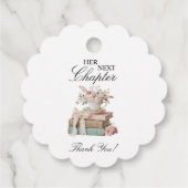 Elegante Florale Ihr Nächstes Kapitel Brautparty Geschenkanhänger (Rückseite)