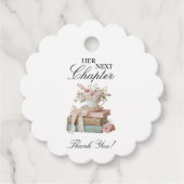 Elegante Florale Ihr Nächstes Kapitel Brautparty Geschenkanhänger (Vorderseite)