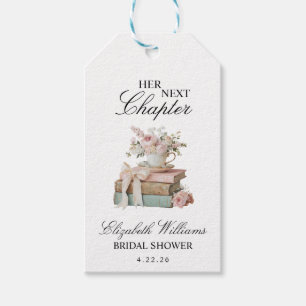 Elegante Florale Ihre Nächste Kapitel Brautparty Geschenkanhänger