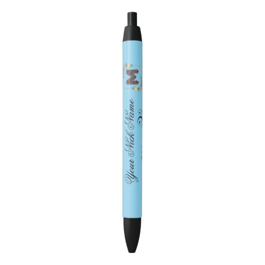 Elegante florale Initiale M Kugelschreiber (Vorderseite Vertikal)