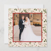 Elegante florale Inspirivity Weihnachtsfotokarte Einladung (Vorderseite)