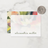 Elegante florale Karte mit Namen (Vorderseite/Rückseite Beispiel)