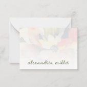 Elegante florale Karte mit Namen (Vorderseite)