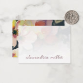 Elegante florale Karte mit Namen (Vorderseite/Rückseite Beispiel)