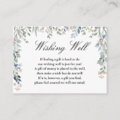 Elegante, florale Kaskade wünscht gute Hochzeit Begleitkarte (Vorderseite)