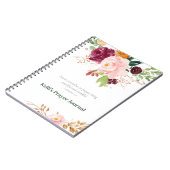 Elegante florale Kolossians 4:2 Prayer Journal Notizblock (Linke Seite)