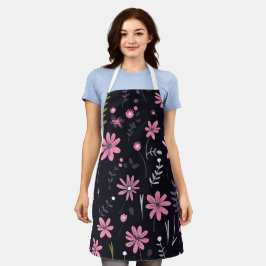 Elegante florale Küche Schürze mit maßgeschneidert