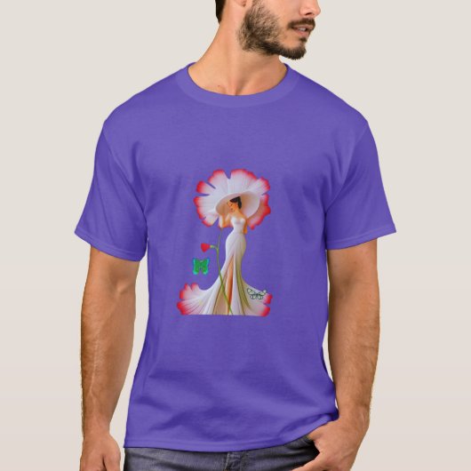 🌺 Elegante florale Lady Art T - Shirt 👗 ✨ (Vorderseite)