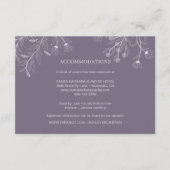 Elegante florale Lavender Wedding Details Begleitkarte (Vorderseite)