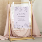 Elegante florale Lavender Welcome Wedding Poster