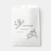 Elegante florale Liebe ist süße Hochzeit Geschenktütchen (Vorderseite)