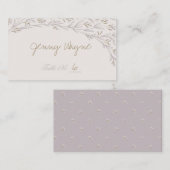 Elegante florale lila rustikale Hochzeitsfeiern Pl Platzkarte (Vorne/Hinten)