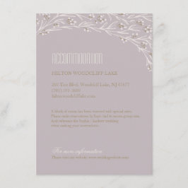 Elegante florale lila rustikale Hochzeitsunterkünf Begleitkarte