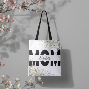 Elegante Florale MAMA Personalisierte Tragetasche Tasche