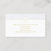 Elegante florale Marmorkarte Chic Pastel Business Visitenkarte (Rückseite)