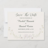Elegante Florale Minimale Hochzeit Save the Date K (Vorderseite)