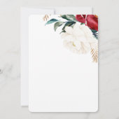 Elegante florale mit Grün Weihnachten Hochzeit Einladung (Rückseite)