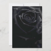 Elegante Florale Mitternachtsrose Probeessen Einladung (Rückseite)