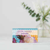 Elegante florale moderne Business Card Visitenkarte (Stehend Vorderseite)