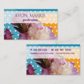 Elegante florale moderne Business Card Visitenkarte (Vorne/Hinten)