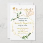 Elegante florale Moderne Chic Engagement Party Einladung (Vorderseite)