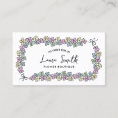 Elegante florale Moderne Hand gezeichnet Botanisch Visitenkarte (Vorderseite)