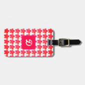 elegante florale moderne Monografie Gepäckanhänger (Vorderseite horizontal)