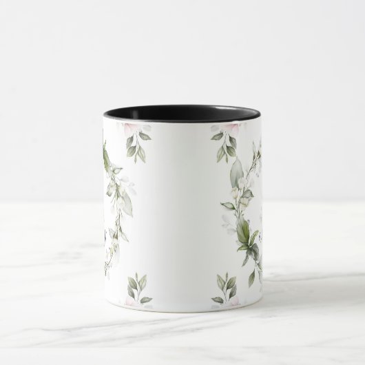 Elegante florale Monogramm "A" - Amour Tasse (Zentrum)