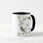 Elegante florale Monogramm "A" - Amour Tasse (VorderseiteRechts)