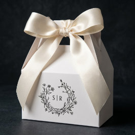 Elegante florale Monogramm-Hochzeitsgeschenkboxen Geschenkschachtel