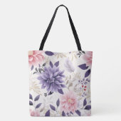 Elegante florale Muster Tote Bag Tasche (Rückseite)