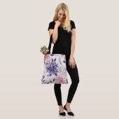 Elegante florale Muster Tote Bag Tasche (Am Model)