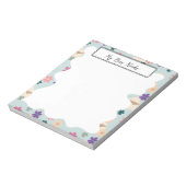 Elegante florale Musterumschläge mit Text Notepad Notizblock (Rotiert)