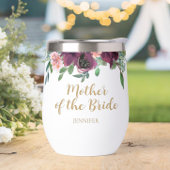 Elegante florale Mutter der Braut Wine Tumbler