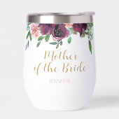 Elegante florale Mutter der Braut Wine Tumbler (Links)