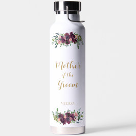 Elegante florale Mutter der Groom Water Flasche