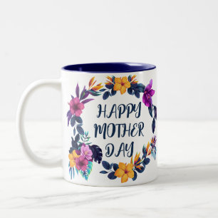 Elegante Florale Muttertags Tasse mit individuelle