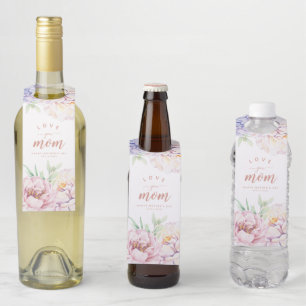 Elegante florale Muttertagsflasche Flaschenanhänger