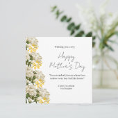 Elegante Florale Muttertagsglückwunschkarte (Stehend Vorderseite)