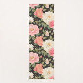 Elegante florale Noir Blütenpastellfarben Rosa Elf Yogamatte (Vorderseite)