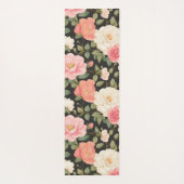 Elegante florale Noir Blütenpastellfarben Rosa Elf Yogamatte (Rückseite)